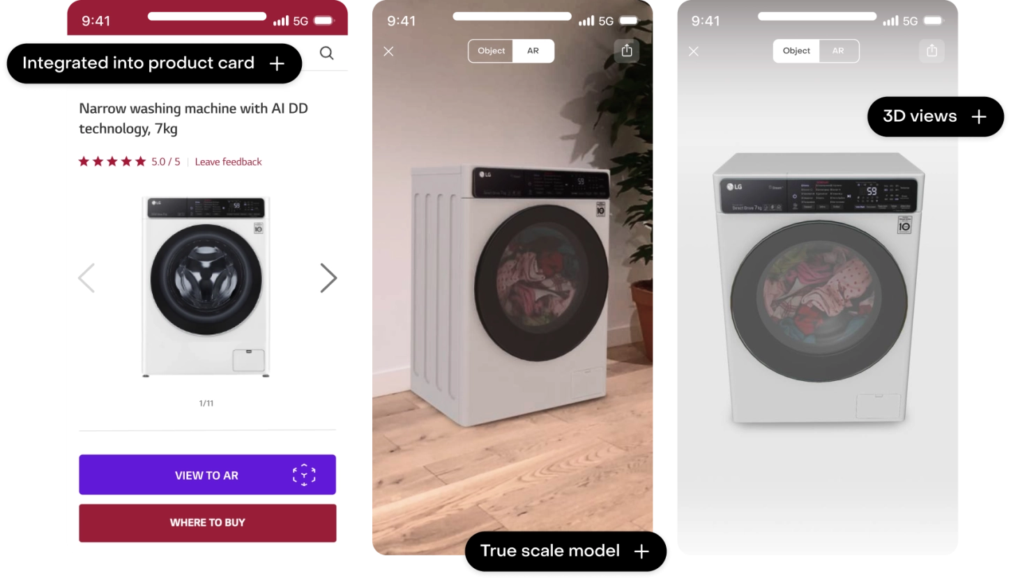 24AR: augmented reality in a product listing