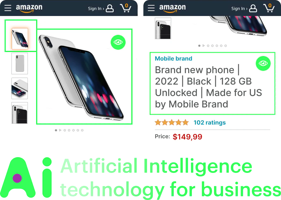 AI image analysis of a product listing